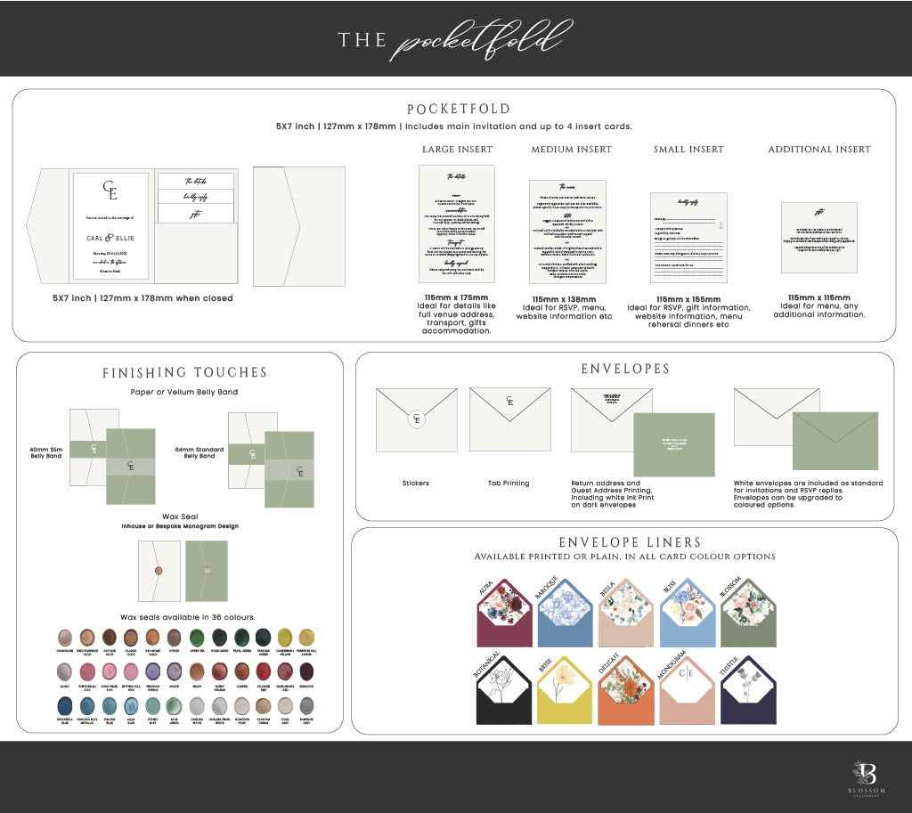 Grace - Pocketfold Invitation